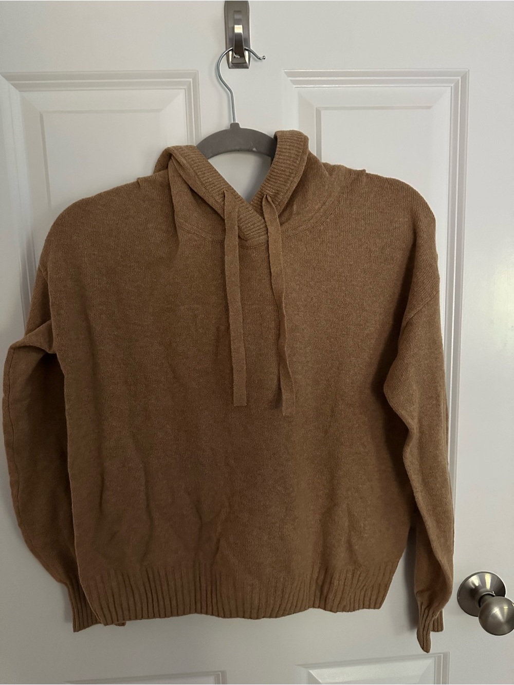 GAP Women's Crewneck Hoodie Sweater in Warm Brown
